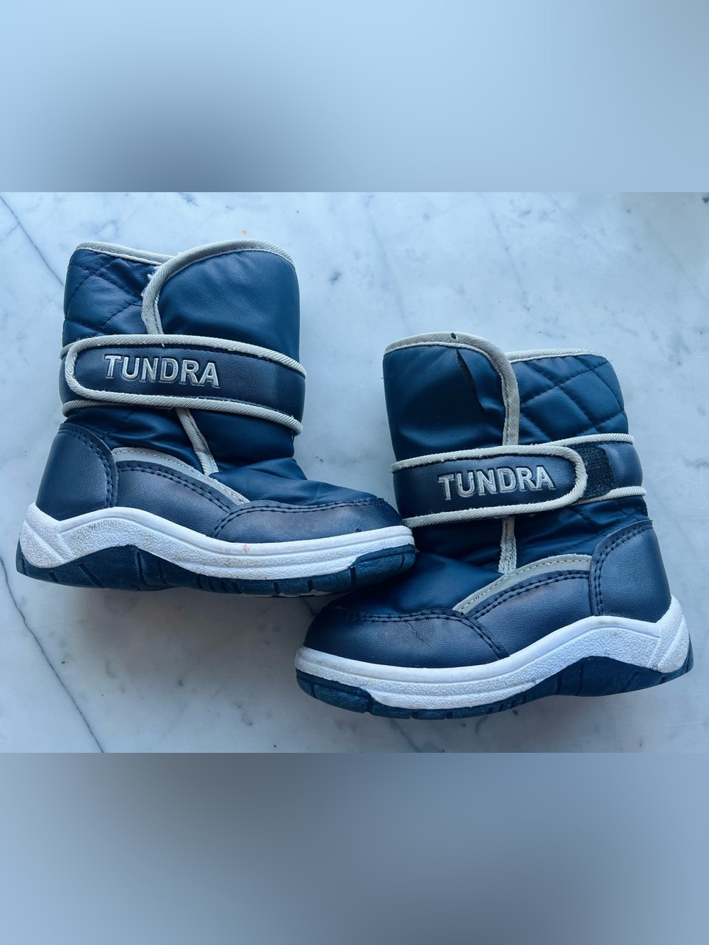 Tundra Kids Navy Blue Snow Boots Size 8